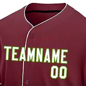 Ensemble de maillots de baseball pour hommes personnalisables en polyester respirant à séchage rapide, grandes tailles, créez votre propre uniforme - Product Image 6