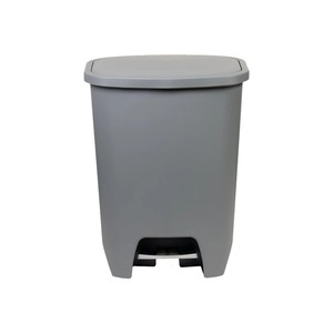 GLAD 19.6 Gal Gray Plastic Foot Pedal Flip Lid Trash Can Essential <b>Household</b> <b>Item</b> for Trash Bags - Product Image 3