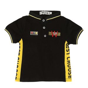 Camiseta Polo de Manga Corta para Niños - Negra - Product Image 1