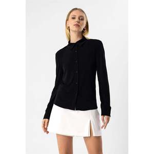 Chemise décontractée à col polo avec logo sur le devant - Product Image 4