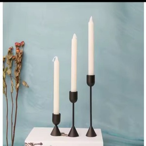 Maxery Classic Minimalist Modern Brass Candlestick Holders <b>Gold</b> Finish Stone Candle Holders <b>Lanterns</b> for Home & Wedding Decor - Product Image 2