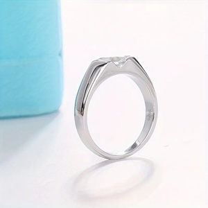 925 Sterling Silver East West Marquise Cut Moissanite Solitaire Bagues De Fiançailles Personnalisé En Gros Bijoux Pour Les Femmes - Product Image 4