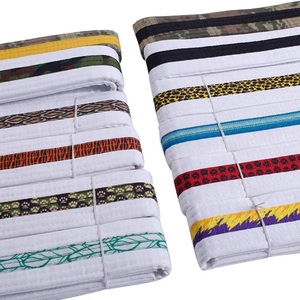 Cinturones de artes marciales MMA de diseño de Color personalizado con logotipo personalizado de alta calidad para Jiu-Jitsu BJJ Karate y Taekwondo cinturón Unisex - Product Image 6