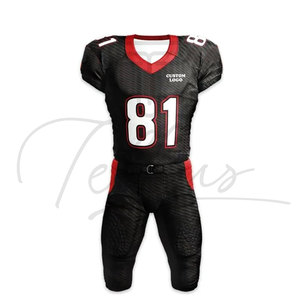 Uniforme de Fútbol Americano Personalizado al por Mayor de la Mejor Calidad, 100% Poliéster, Manga Corta, Secado Rápido y Transpirable, Alta Calidad - Product Image 1