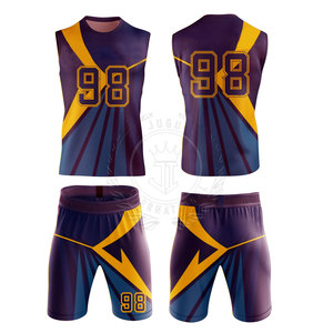 Nuevo Diseño, Logotipo Personalizado, Uniforme 7v7 Transpirable de Alta Calidad 2025, el Más Vendido para Hombre, en Stock, 100% Poliéster, Sin Mangas - Product Image 1