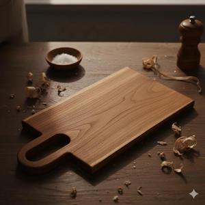 Tabla de Cortar de Madera con Mango, Apta para Lavavajillas, Ecológica, Antibacteriana, de Resina, Tabla de Queso de Alta Calidad - Product Image 2