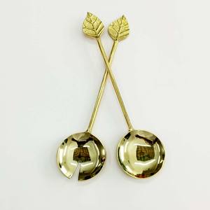 Mini serveur à salade en acier inoxydable pour enfants, service à salade à tourbillon Antique, argenterie, ustensiles de cuisine, cuillère et fourchette à fruits, ensemble de serveur à salade - Product Image 3