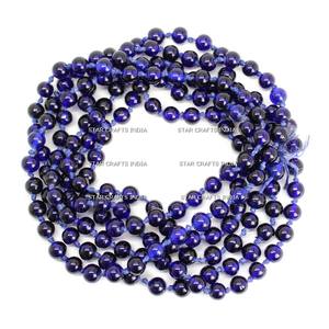 Gargantilla de cuentas hecha a mano bohemia de primera categoría, cadena de hilo de cuentas redondas de piedras preciosas multicolores, para boda o regalo - Product Image 4