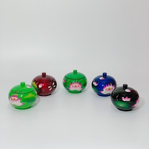 Wholesale Price Good Product Home <b>Decorative</b> Hot Selling250ml High Quality Polished Small Lacquer Jar with Lid Diameter 11cm - Product Image 2