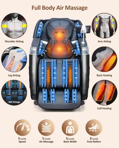 Sillón de Masaje de Cuerpo Completo con Audio Bluetooth, Relajación, Pedicura 4D, Cama de Juego Eléctrica, Gravedad Cero - Product Image 4