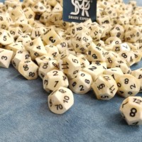 Jeu de dés polyédriques en os de buffle classique fait à la main pour les sessions RPG et les collectionneurs de jeux de société Fantasy