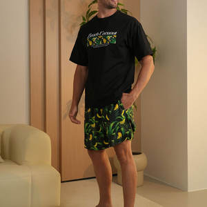 Wholesale 100% Cotton Mens <b>Twinset</b> Slim Fit Short Sleeves Crew Neck T-Shirts Shorts Embroidered Summer Collection Made Pakistan - Product Image 2