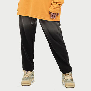 Ensemble sweat à capuche et pantalon de survêtement en velours côtelé délavé, style urbain décontracté, aspect vintage, deux couleurs, personnalisable pour homme - Product Image 2