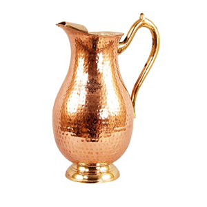 High In Demand Copper Antique Finished Hammered Texture Superior Quality Metal Made Luxury Wedding Table Centerpiece Pitcher - Product Image 6
