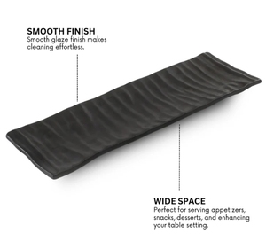 Plateau de démarrage en bois brun en céramique Kabab Snacks en bois avec poignées plateau de service décoratif plateau pour table de petit déjeuner décoratif - Product Image 4