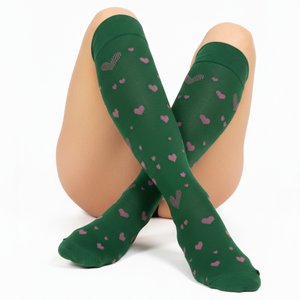 Calcetines hasta la rodilla de algodón peinado para mujer, calcetines informales por encima de la rodilla con estampado de compresión de Spandex, calcetines hasta la rodilla para vestido de Yoga de otoño - Product Image 5