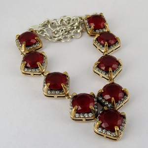Impresionante Collar de Plata de Ley 925 con Ónix Rojo y Circonitas Blancas, Diseño Bohemio con Forma de Corazones, Joyería con Piedras Preciosas para Aniversario - Product Image 3