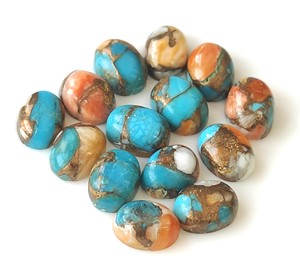 Pierre précieuse naturelle exclusive en cuivre d'huître 3x5mm-20x30mm Cabochon ovale à dos plat en vrac pour la fabrication de bijoux en gros - Product Image 6