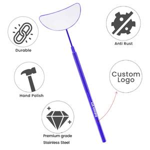Espejos para Pestañas de la Mejor Calidad, Espejos con Forma de Luna para Extensiones de Pestañas, Marca Privada, Acero Inoxidable, Etiqueta Personalizada por Bahasa Pro - Product Image 2