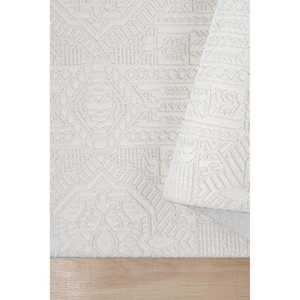 Ensemble de tapis Mexx MX003, tapis blanc moelleux 80x150 cm, fabriqué avec une technologie anti-poussière - Product Image 2