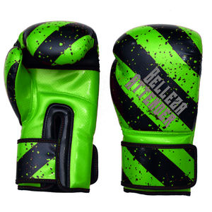 Guantes de boxeo de cuero beige con logotipo personalizado profesional para deportes al aire libre incluye equipo de artes marciales - Product Image 1