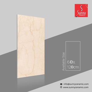 Inde Beige 600x1200mm Carreaux de sol muraux en porcelaine émaillée Prix bon marché 60x120 Accents finis brillants avec fonction antidérapante - Product Image 2