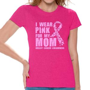 T-shirts de sensibilisation au cancer du sein, impression numérique unisexe, couleur et logo personnalisés, coupe classique, polyester/coton, service OEM - Product Image 3