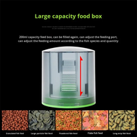 Distributeur automatique de nourriture pour aquarium, distributeur automatique de nourriture pour poissons, minuterie réglable, portion de 200 ml, grande capacité pour les vacances, réservoir