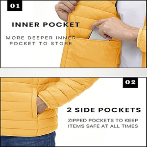 Vestes à bulles d'hiver pour hommes en vente chaude, dernier design de style streetwear, veste matelassée à capuche - Product Image 3