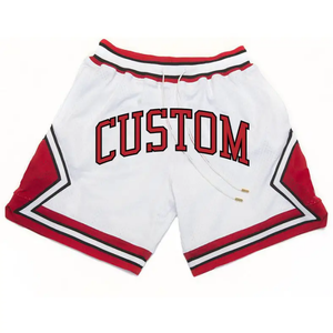 Pantalones cortos deportivos para correr de verano estilo callejero para hombre, malla informal con logotipo personalizado, respetuosos con el medio ambiente, transpirables, de secado rápido, de Color sólido medio - Product Image 1