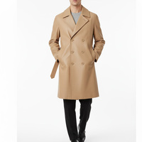 Manteau en cuir élégant pour homme, coupe classique, fournisseur d'usine OEM, vente en gros, sur mesure, à capuche, séchage rapide, respirant, en toile