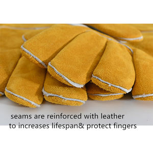 Guantes de soldadura TIG de cuero ligero de alta calidad con pulgar natural Guantes de soldadura resistentes al calor - Product Image 6