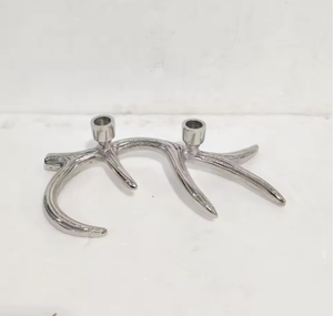 เชิงเทียนฐานเขากวางเคลือบเงินคุณภาพสูง คุณภาพดี ขายส่งสำหรับคริสต์มาส อินเดีย สำหรับตกแต่งโต๊ะอาหาร - Product Image 1