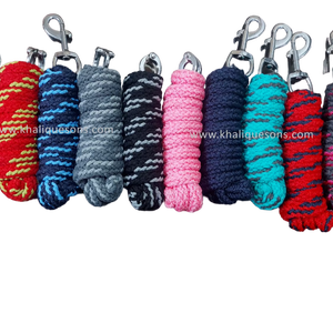 Corde de plomb Cordes de plomb en coton de qualité supérieure Multi Color Horse Lead Rope Foot Robuste Poly Brass Snap-Fabriqué en Inde. - Product Image 2