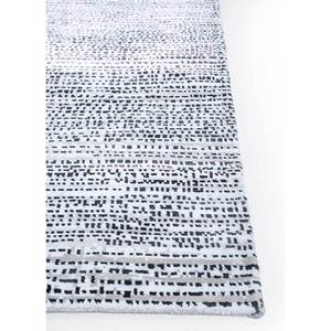 Alfombra de Bambú y Seda Azalea, Anudada a Mano, Modelo AKBS-1105, Gris y Negro, Diseño Abstracto, Rectangular, con Diseño de Patchwork, 10 mm, para Sala de Estar o Pasillo - Product Image 4