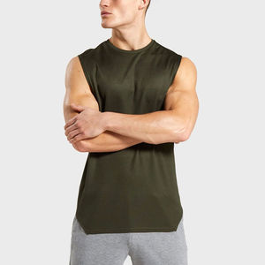 Muscle Tank Tops Hombres Transpirable Etiqueta privada 100% Algodón Jersey Serigrafía Impreso Su propio logotipo Entrenamiento Hombres Tank Tops - Product Image 3