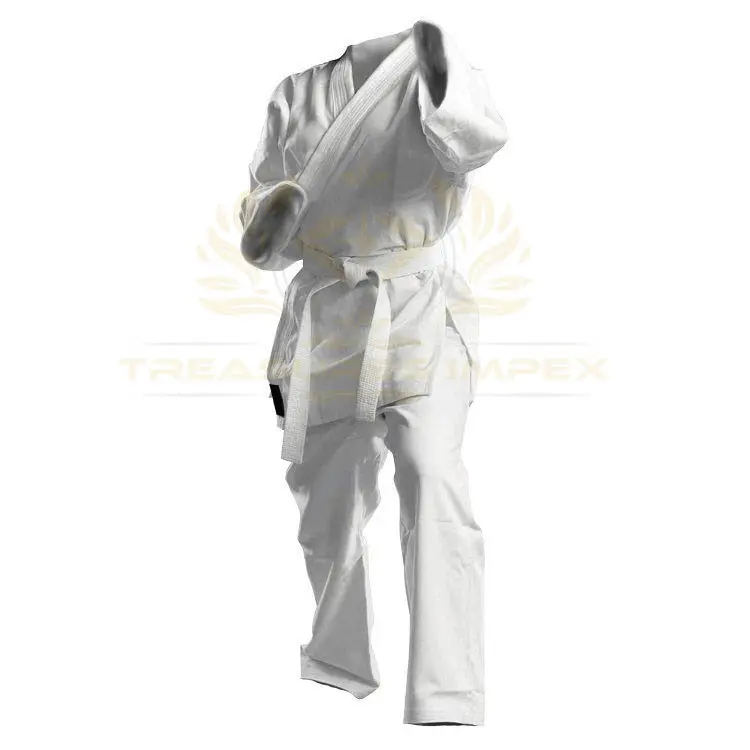 Judo gi seragam tenun Judo Gi 100% katun Judo seragam dengan sabuk putih cocok untuk seni bela diri dan pertahanan diri