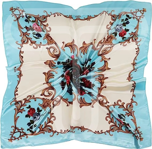 High Quality Floral 90*90cm Square Silk Scarves Feeling <b>Bandana</b> Head Slik Scarves for <b>Women</b> Girls <b>Women</b> Scarves Custom Print - Product Image 3