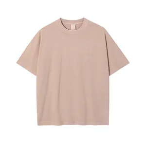 Wholesale Customized heavyweight 250gsm drop shoulder blank oversize-t shirt 100%cotton men's acid washed vintage t shirt