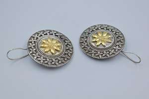 Pendientes colgantes de piedra chapada en oro étnico indio para mujeres y niñas disponibles a un precio razonable - Product Image 5