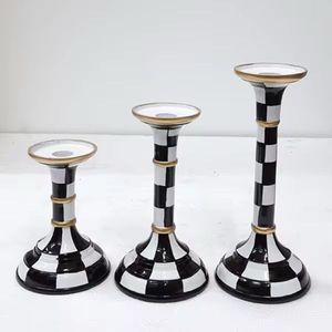 Aluminum Metal Round Shape Black White Finished <b>Candle</b> Holder Fancy Style Luxury Handmade Hot Selling Highest Quality - Product Image 1