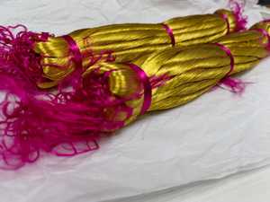 Hilo de plata pura para bordado Hilo metálico de plata y oro puro Hilo de bordado de hilo metálico para tejer cinta - Product Image 4