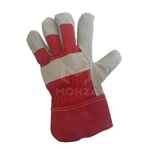 Gants de travail en cuir robustes avec logo personnalisé, fabriqués en cuir de qualité supérieure, à bas prix, pour la sécurité des mains des hommes. - Product Image 2