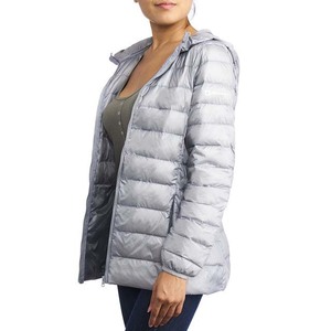 2026 New Made Pakistan Knitted Lightweight Women's Quilted Puffer Jacket <b>Zipper</b> Custom Color Waterproof Breathable Winter - Product Image 2