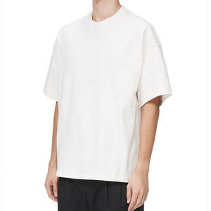 Camisetas de algodón de peso pesado de alta calidad para hombres camiseta lisa en blanco camiseta personalizada bordado de gran tamaño al por mayor - Product Image 4