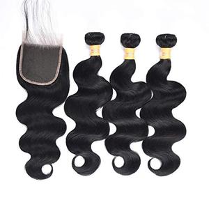 Las mejores extensiones de cabello indio virgen Juego de cierre de paquetes 3 en uno Estilo de onda profunda suelta Embalaje de onda natural - Product Image 1