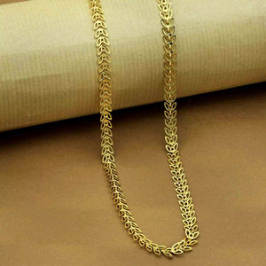 Wholesale Modern Leaf Pattern Style <b>Chain</b> in <b>14K</b> 18K 24K Micro <b>Gold</b> Leaf Fashionable Brass <b>Chain</b> for Parties - Product Image 1