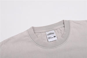 Camiseta de algodón 100% liso de manga corta con cuello redondo Formal de corte Regular para hombre, cómoda camiseta de verano para uso diario en el gimnasio - Product Image 3
