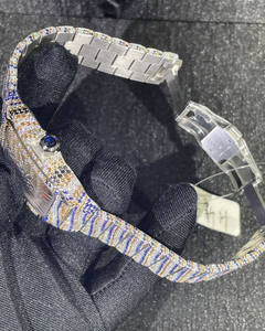 High Quality Fully Customized Stainless Steel Automatic Mechanical Iced Diamond Moissanite Water Resistant Glass Watch for <b>Men</b> - Product Image 4