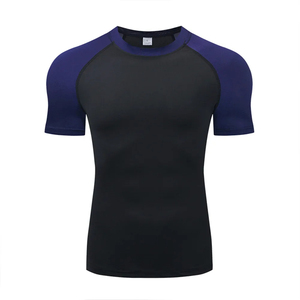 T-shirt de gymnastique surdimensionné personnalisé pour hommes séchage rapide évacuation de l'humidité respirant Compression Fitness entraînement chemise d'entraînement en gros - Product Image 6